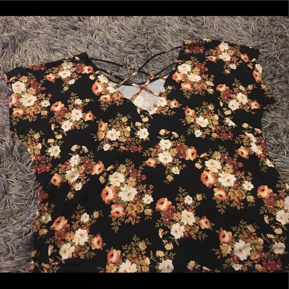 Sexy SJS 🌸🌼🌸Floral Strappy-Back Blouse - Picture 6 of 8